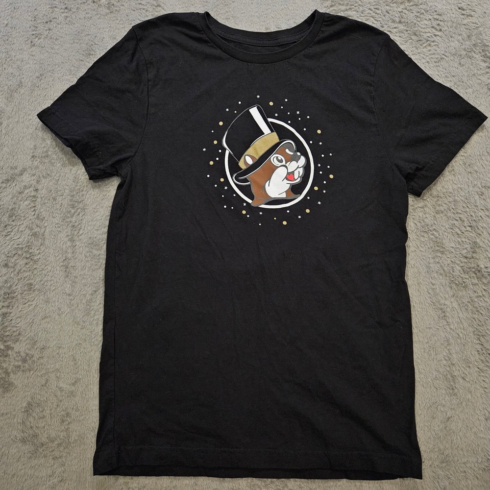 Buc-ee's New Year 2023 Graphic T-Shirt Mens Medium Black Same Obsession Beaver